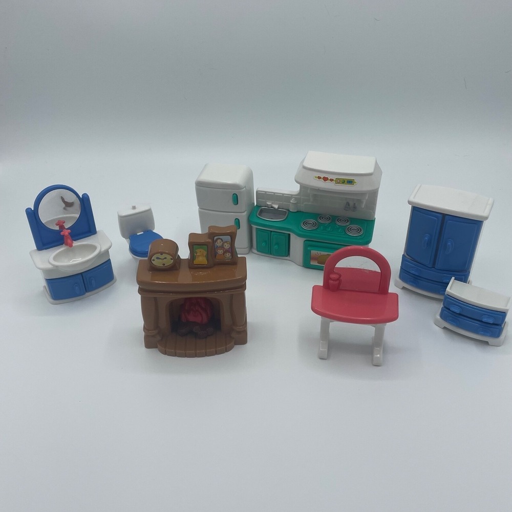 Keenway My Happy‎ Family Dollhouse Furniture Lot  VTG Bathroom Kitchen